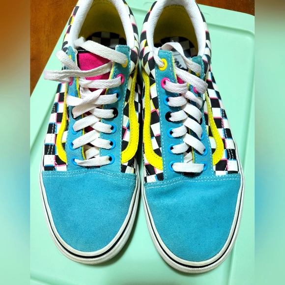 Vans Old Skool Crazy Checks Multi Shoes 9.5 Men - Picture 2 of 10